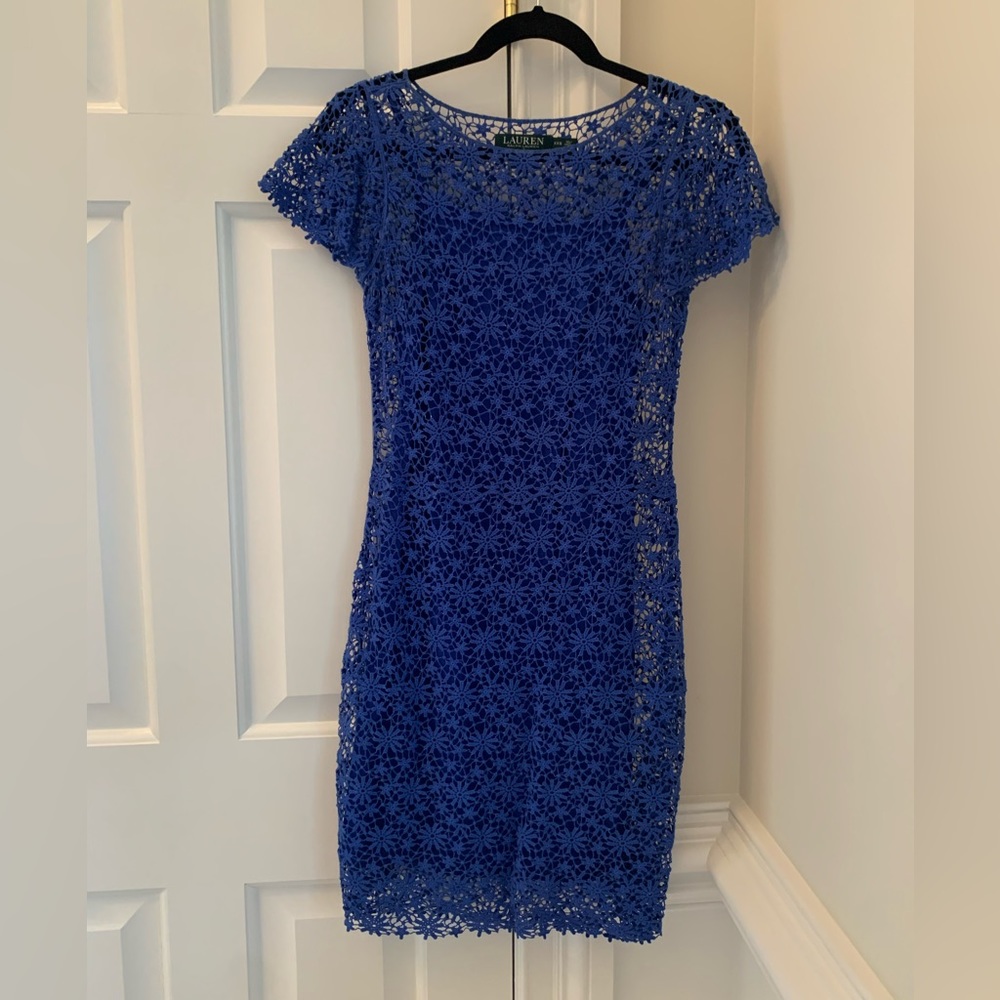 Ralph Lauren Royal Blue Lace Dress